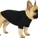 Premium Yoga-Fabric Dog T-Shirt  Breathable, Stretchy, Anti-Shedding Pet Clothes for All Seasons, Small to Large Dogs Black S