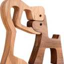 Wooden Dog Figurines for Kids, Wooden Puppy Figurines, Wooden Men Dog Carvings, Handmade Wooden Dog Gift for Dog Lover, Artwork for Desk Home Decor, Gift for Housewarming Holidays