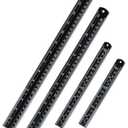 Mr. Pen- Stainless Steel Ruler, 4 pcs, 6", 8", 12", 14", Black, Imperial & Metric Measurements, Metric Metal Ruler Set, mm Ruler, Metal Rulers, Small Metal Ruler Metal Straight Edge, Centimeter Ruler