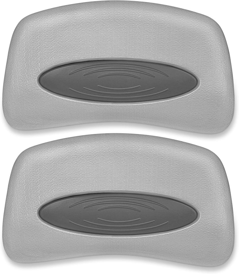 2 Pack 6472-960 Cover Valet Chevron Spa Pillow Replacement for Sundance 850/880 Series Hot Tubs Spas Pillow, with a Light Grey Outer Pillow(6455-467) and a Dark Grey Insert (6455-482)