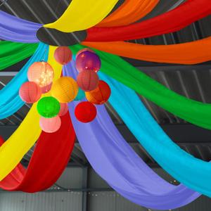 6 Pcs Rainbow Ceiling Drapes Hanging Kit 2.5 x 10 ft Long Colorful Chiffon Sheer Curtains School Classroom Decoration for Playroom Wedding Ceremony Party Home Indoor Decor 6 Pcs Rainbow Ceiling Drapes Hanging Kit 2.5 x 10 ft Long Colorful Chiffon Sheer Curtains School Classroom Decoration for Playroom Wedding Ceremony Party Home Indoor Decor