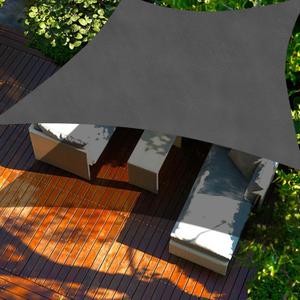 Cool Area Sun Shade Sail 8x8FT Rectangle Shade Canopy Outdoor Sunshade for Patio Backyard Garden, Dark Grey (0 8' x 0 8')