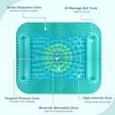 Atsuwell Acupressure Foot Massage Mat, 5-Zone Reflexology Mat with Dual Massage Ball Tracks, Portable Foot Pressure Point Pad for Stress Relief, Arch & Heel Pain, Home & Gym Use, 20.1'' x 17 ''