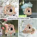 Just Married Personalized Christmas Ornaments - Wedding Gifts for Couples 2025, Bridal Shower Gift for Bride, Custom Wooden Ornaments with Picture, Newly Wed Gifts for The Couple Mr and Mrs Engagement