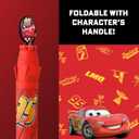 Disney Kids Umbrella, Lightning or Mickey Mouse Toddler and Little Boy Rain Wear for Ages 3-6 (Red)