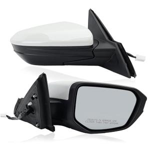 MOFOAP Passenger Side Mirror Compatible With 2016 2017 2018 2019 2020 2021 Honda Civic Coupe Sedan Hatchback, Mirror with Power Glass, NonHeated, Manual Folding (Silvery)