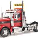 1:32 Scale Peterbilt Model 589 131-inches-BBC Day-Cab Tandem-Axle Truck Tractor (Legendary-Red Color) - Transport Series | 1:32 Scale Diecast Collectible Model 71146