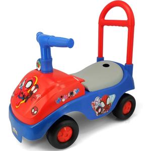 Kiddieland Spidey Ride-On Foot-to-Floor Vehicle with Foldable Handle, Interactive Dashboard Sounds & Toy Phone, for Toddlers 1236 Months, 55 lb Limit, Large