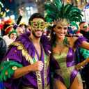 2 x Mega-L Mask for Mardi Gras Party, Accessories in Mardi Gras Festival, Mask Outfit for Women and Men, Perfect for Fat Tuesday Party Decorations, Carnival Parade Masks, Masquerade Party Favor