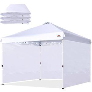 SCOCANOPY Sidewalls for 10x10 Canopy Frame, 3 Pack SunWalls Only,White