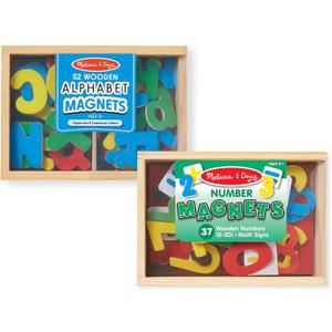 Melissa & Doug Deluxe Magnetic Letters and Numbers Set 89 Wooden Alphabet Magnets & Numbers, Educational Learning Toys for Preschool Kids Ages 3+