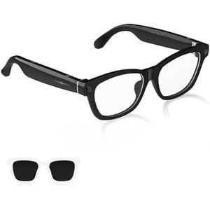 AI Smart Glasses with HD 800W Camera & 1080P Video Recording - ChatGPT AI Assistant for Translation & Voice Control - Bluetooth 5.3 & WiFi - Anti-Blue Light & Polarizing Lenses Included