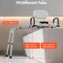 VEVOR Sliding Shower Chair, 400 lbs Tub Transfer Bench for Bathtub with Swivel Seat, Shower Bench with Pivoting Arms and Backrest, Height & Width Adjustable for Handicap, Seniors, Elderly and Disabled