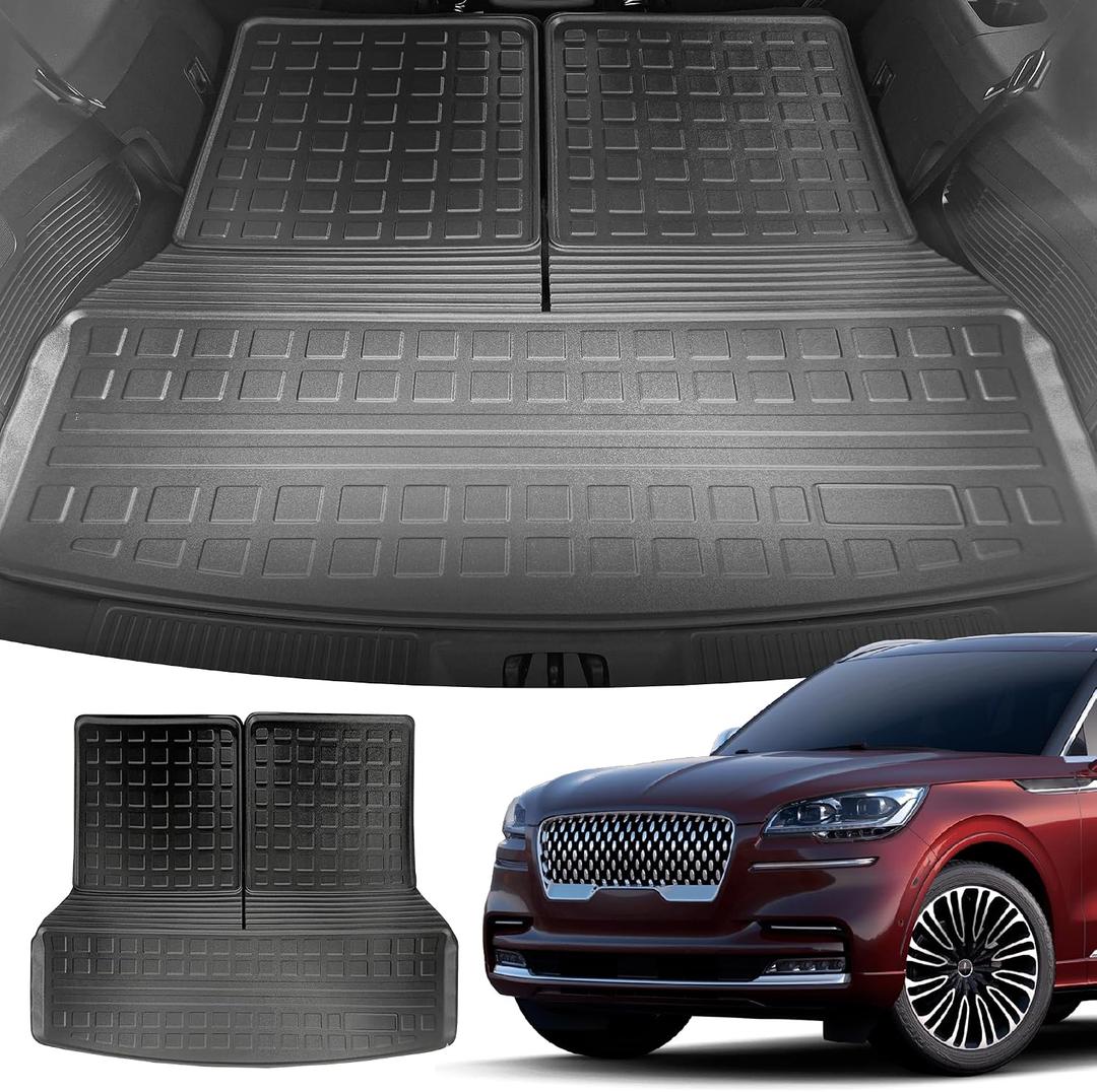 Premium Cargo Liner for Lincoln Aviator 2020-2025, 2026-100% Protection - Custom Fit Car Trunk Mat - All-Season Black Cargo Mat - 3D Shaped Laser Measured Trunk Liners for Lincoln Aviator