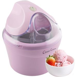 Ice Cream Maker - 1QT Ice Cream Machine for Sorbet, Gelato, Frozen Yogurt and More - Kitchen Appliances and Gadgets by Classic Cuisine (Pink)