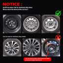 14 Inch Hubcaps with Adjustable Steel Retention Rings, Premium ABS Universal Fit, Set of 4 Wheel Covers (Silver-Black)