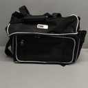 CAB55 2 Ball Bowling Bag with 4 Wheels, Double Bowling Ball Bag with Separate Shoe Compartment, (Up To US Men Size 16), and Multiple Multifunctional Accessory Pockets (Black)