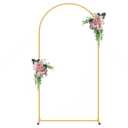 7.2FT Arch Backdrop Stand, Metal Backdrop Arch Stand, Decoration Balloon Arch Stand, Gold Wedding Arch Stand for Party Backdrop