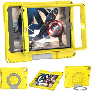 Kids Case for iPad 5th/6th Generation 9.7-inch 2017/2018 Release, Lainergie iPad Air 2 Case with Screen Protector, iPad Pro 9.7 Protective Cover Case Lightweight Shockproof with Handle Stand,Yellow