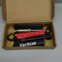 6 Pcs Plumbing Tools Kit with Angle Stop Wrench & 1/2-Inch Compression Sleeve Puller, Professional Plumbers Wrench, Sandpaper and Storage Bag for Frozen/Corroded Angle Stop