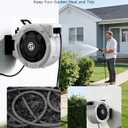 SUNPOW Retractable Garden Hose Reel - 1/2" x 100ft Wall Mounted Hose Reel with 3/4'' Brass Fitting & 10-Pattern Nozzle - Auto Slow Retraction, Any-Length Lock, 180Swivel for Lawn & Gardening