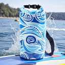 Dry Bag Waterproof,5L Roll Top Backpack Floating Dry Bag for Kayaking Boating Swimming Hiking Camping Outdoor Activities, Blue Sky