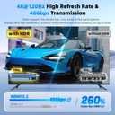 HDMI 2.1 Splitter 1 in 2 Out 4K 120Hz with 8K HDMI Cable and Power Adapter, BolAAzuL 8K 60Hz 1x2 HDMI Y Splitter with Audio Out for Dual Monitors Duplicate, Support HDCP 2.3 HDR for PS5/Xbox/PC/TV