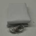 Simplebrand 100% Blackout Greyish White Curtain Liners 2 Panles Set, 100% Darkening Blackout Thermal Insulated Curtain Liner for 95 96 Inch Living Room Curtain with 18 Pieces Rings, 50W x 92" L