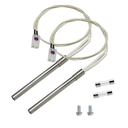 Pack of 2 Hot Rod Igniter Kit Replacement for Pit Boss, Pellet Grill Igniter Rod Heating Element Compatible with Pitboss, for Traeger & Camp Chef Grill, with 2 Fuses
