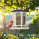2 Pack Solar Bird Feeders for Outdoors Hanging - Attract Wild Birds & Cardinals, Elegant Minimalist Design, Garden Dcor, Unique Gift