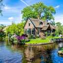 HUADADA Jigsaw Puzzles for Adults 1000 Pieces, Giethoorn Village Interlock Perfectly Letter on Back No Dust, Home Decor Party Toy for Men Women Elders Seniors (27.5"x19.6"), 1:1 Poster