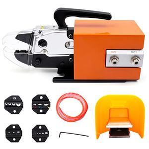 Flytuo Pneumatic Crimping Tool Am-10,Air Powered Wire Terminal Pneumatic Crimper Plier Machine Crimping Up to 16mm² with 4 Optional Die Sets for Various Kinds of Terminals Flytuo Pneumatic Crimping Tool Am-10,Air Powered Wire Terminal Pneumatic Crimper Plier Machine Crimping Up to 16mm² with 4 Optional Die Sets for Various Kinds of Terminals
