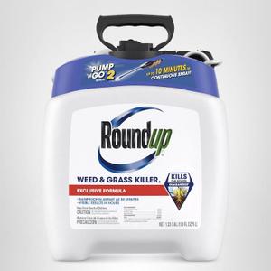 Roundup Weed and Grass Killer₄ with Pump 'N Go 2 Sprayer, Use in and Around Flower Beds, Trees & More, 1.33 gal.