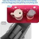 4 x 2pcs Cup Holder for Bogg Bag Compatible with Stanley 30oz 40oz Water Bottle, Drink Holder Plastic Insert for Bogg Bag & Simply Southern Beach Totes Accessories (white)