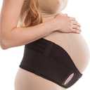 GABRIALLA Cotton Lined Pregnancy Belly Band for Pregnant Women, Soft & Breathable, Pregnancy Must Haves Belly Support Band for Abdominal, Pelvic, Waist, Back Pain - Adjustable Maternity Support Belt (Small, Black)