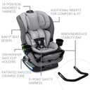 Britax Poplar S Convertible Car Seat, 2-in-1 Car Seat Extended Rear Facing, 17 Slim Car Seat Design with Fast & Easy ClickTight Installation, Anti-Rebound Bar & SafeWash Fabrics Glacier Graphite, Expiry Date: 12/2035