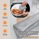 2 x Reuseable Cleaning Cloth,Soft Wire Dishwashing Rags ,Double layer multi-purpose anti-scratch steel wire multi-purpose cleaning cloth,Suitable for tableware, metal,kitchen,home,office (10-Silver)