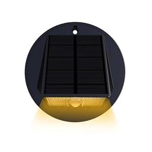 2 x 500LM Solar Outdoor Motion Fence Wall Step Landscape Light, 3 Working Modes Waterproof Solar Motion Sensor Security Lights, Solar Powered for Wall Outside Garden Fence Porch-(1Pack-Warm Led)