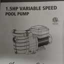 Variable Speed Pool Pump with Control Panel/APP Control Easily Operation Dual Voltage 115V/230V 5070GPH High Performance 1.5HP Powerful Self Primming Pool Pump for Inground Swimming Pools