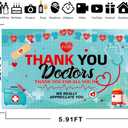4 x Happy Doctor's Day Decorations Banner Thank You Doctors Doctors Day Backdrop Medical Theme Party Decorations Photography Background Doctor Appreciation Week Party Supplies