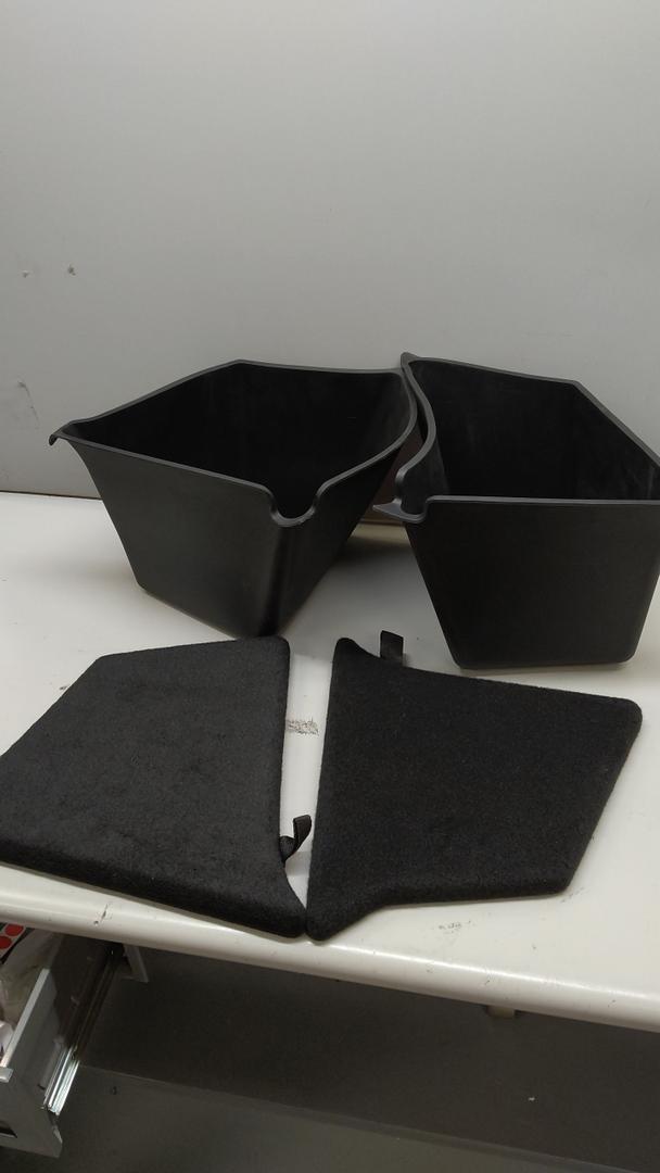 Durable Black Plastic Storage Bins With Soft Felt Inserts. Perfect For Organizing Tools, Accessories ,And Small Item. Lightweight, Sturdy And Easy To Clean