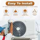 kimllier 50FT 1/4" and 3/8" Air Conditioning Copper Tubing Hose Extension Insulated Copper Hoses Fit for Mini Split Air Conditioner