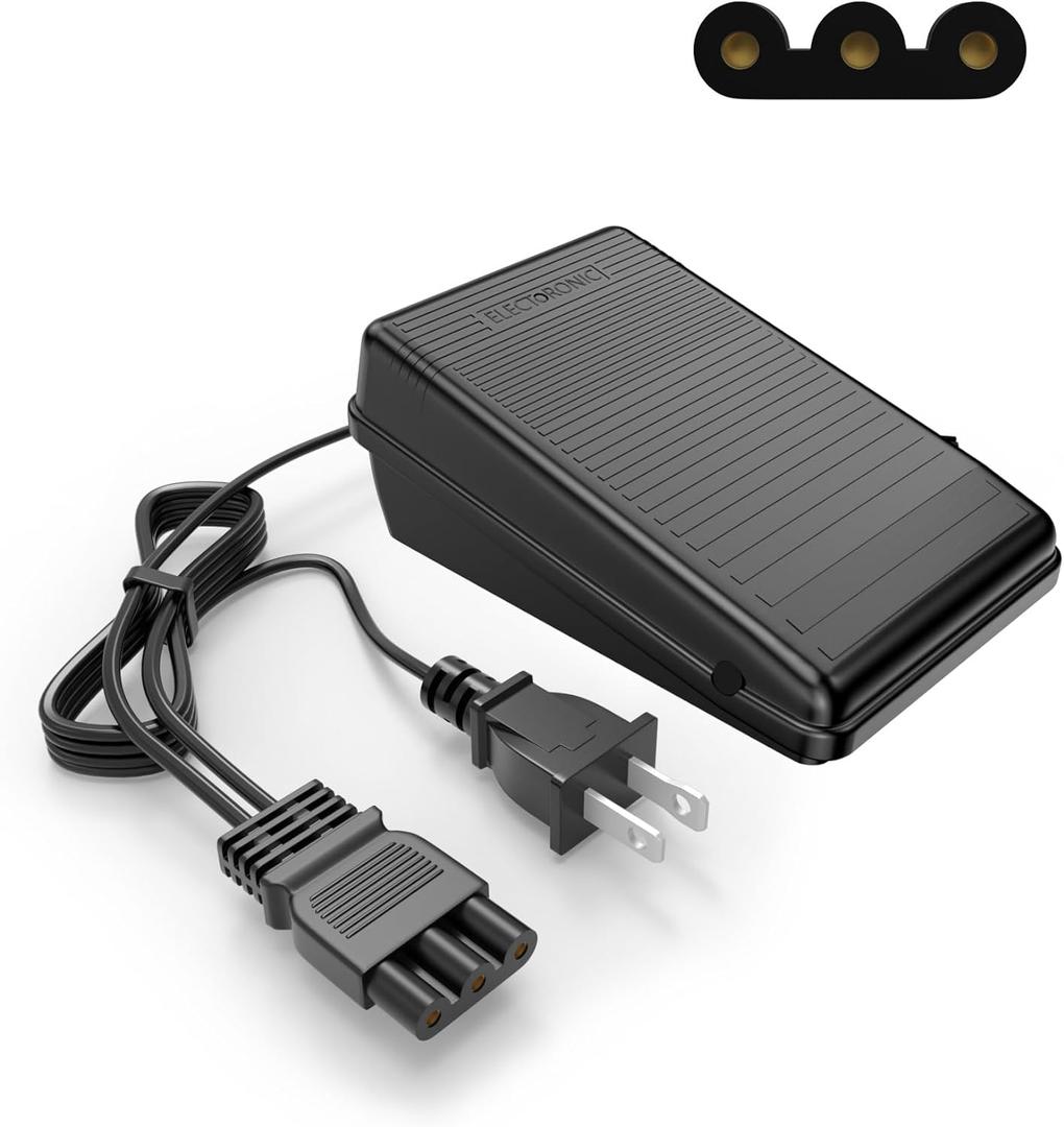 Foot Pedal Power Cord Replacement for Janome Sewing Machine Compatible with Janome 033770217 hd1000 128 2212 7318 7933 3434d Kenmore 385.12318990 385.12908 384 385 1802400