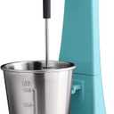 OVENTE Classic Milkshake Maker Machine with 2 Speed Setting, Safety Lock & 15.2 Ounce Stainless Steel Mixing Cup & Rod, Electric Drink Mixer Ideal for Malted Milk, Protein Shakes & More, Blue MS2070BL