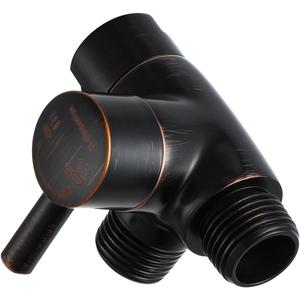 G-Promise Solid Metal Shower Arm Diverter for Hand Held Showerhead and Fixed Spray Head, G 1/2 3-Way Bathroom Universal Diverter System Replacement Part (Oil Rubbed Bronze)