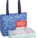 GUSTARIA American Mahjong Set, Mahjong Game Set with 166 Numbered 1.5" Large Tiles (Green), Blue Carrying Case