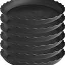 6 Pack of 12 inch Plant Saucer Plant Tray, Plastic Plant Saucer, Heavy Duty Plant Tray for Pots, Plant Saucers for Indoors Planter, Garden Water Plate Bowls (Black)