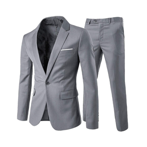 Cloudstyle Men's 2-Piece Suits Slim Fit 1 Button Dress Suit Jacket Blazer & Pants Set, S