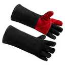 16 Inches Leather Welding Gloves Fire Resistant,Animal Handling Gloves Bite Proof for Cat Dog Snake - Large