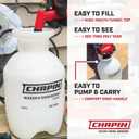 Chapin 20075 Bleach Pump Sprayer, 1Gallon, Lawn & Garden, BleachResistant Poly Tank, FunnelTop, AntiClog Filter, Adjustable Cone Nozzle, 40" Hose for Cleaning, Mold & Disinfecting Applications